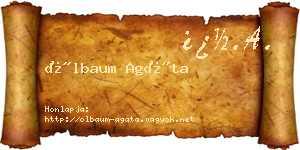 Ölbaum Agáta névjegykártya